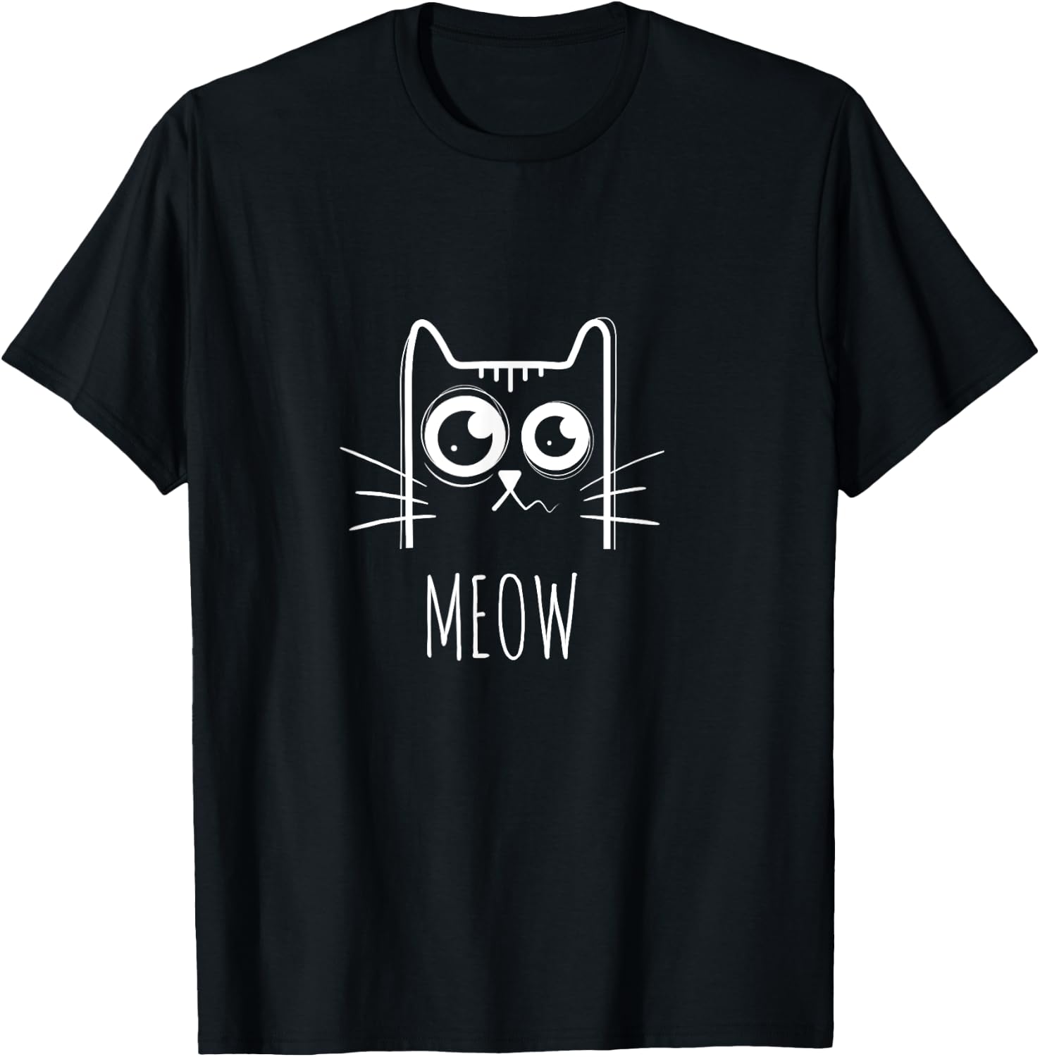 Meow Cat Meow Kitty Cute Cats Mom And Cat Dad Women T-Shirt - T-Shirt | Black
