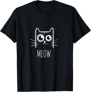 Meow Cat Meow Kitty Cute Cats Mom And Cat Dad Women T-Shirt - T-Shirt | Black
