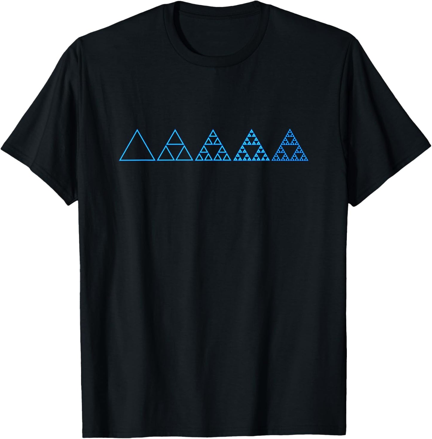 Sierpinski Triangle Fractal Geometry Math Math Matrix T-Shirt - T-Shirt | Black