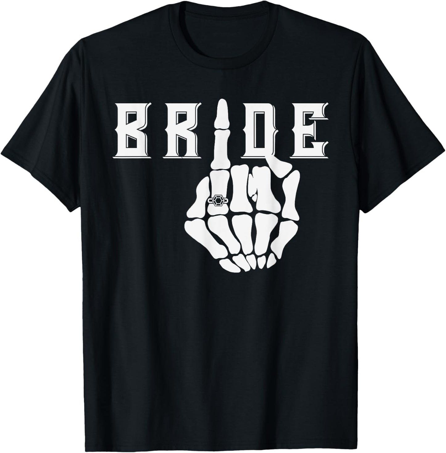 Halloween Wedding Bride , Skeleton Bride Matching T-Shirt - T-Shirt | Black