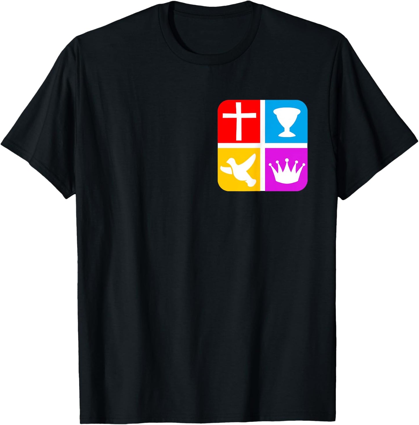 Foursquare Gospel Pentecostalism Church Logo Christianity T-Shirt - T-Shirt | Black
