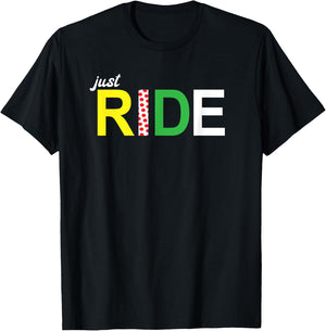 Cycling Just Ride Winner's Jersey Novelty Cycling Gift T-Shirt - T-Shirt | Black