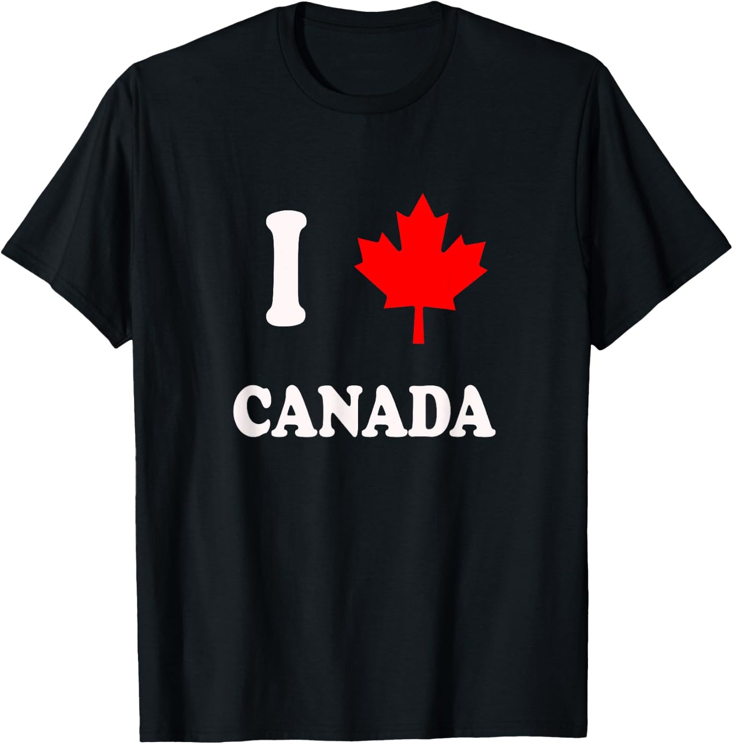 I maple leaf canada Minimalist Canada maple leaf heart T-Shirt - T-Shirt | Black