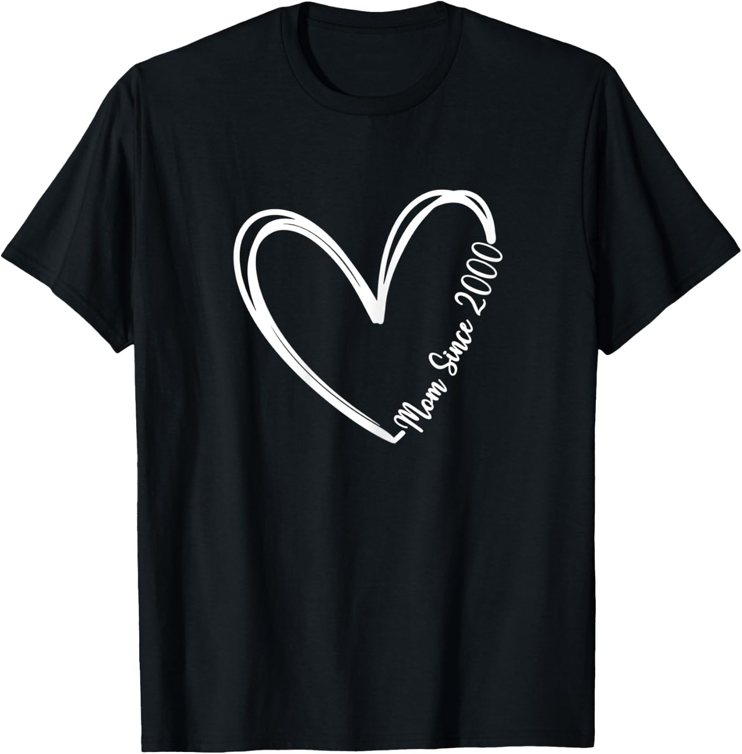 Mom Since 2000 Heart for Mom, Mother Day Women T-Shirt - T-Shirt | Black