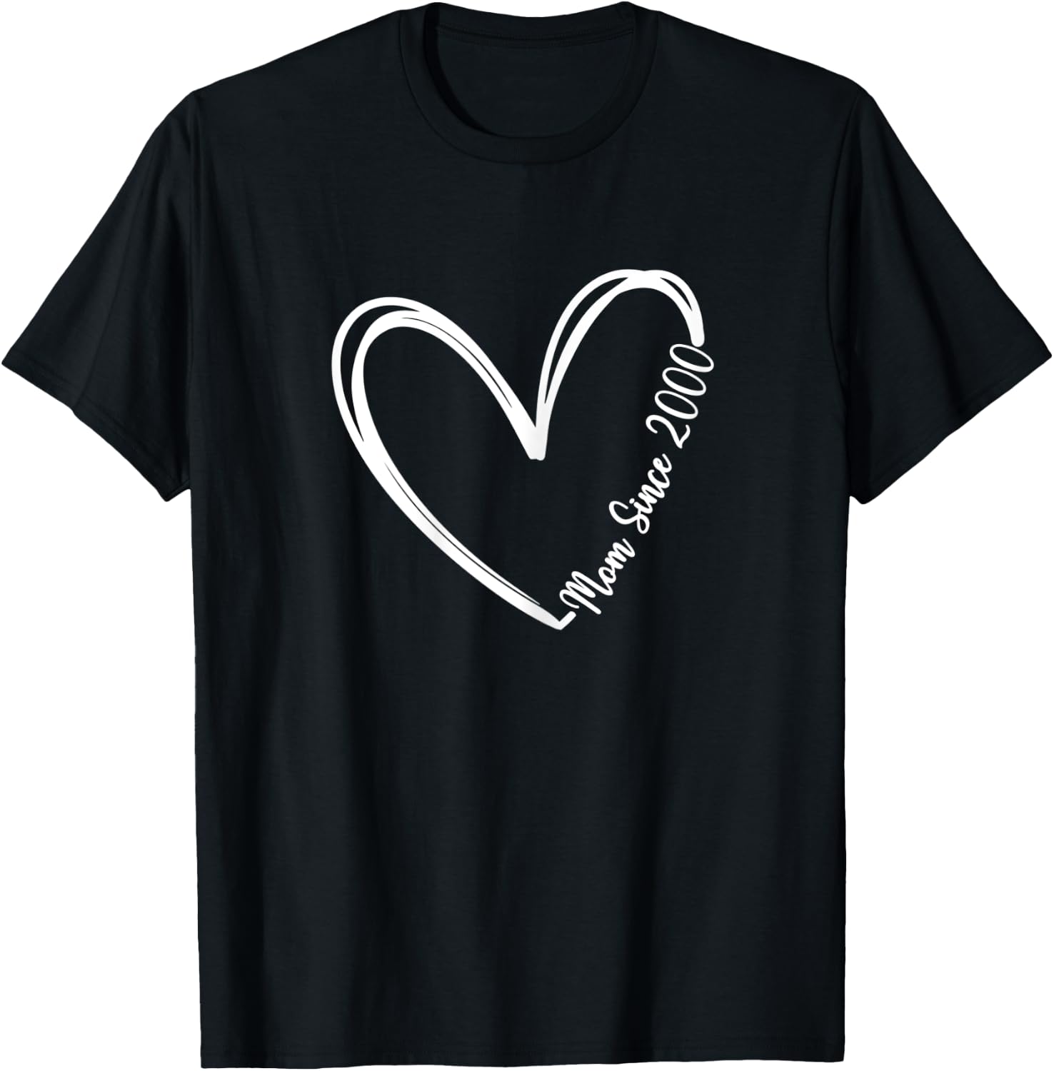 Mom Since 2000 Heart for Mom, Mother Day Women T-Shirt - T-Shirt | Black