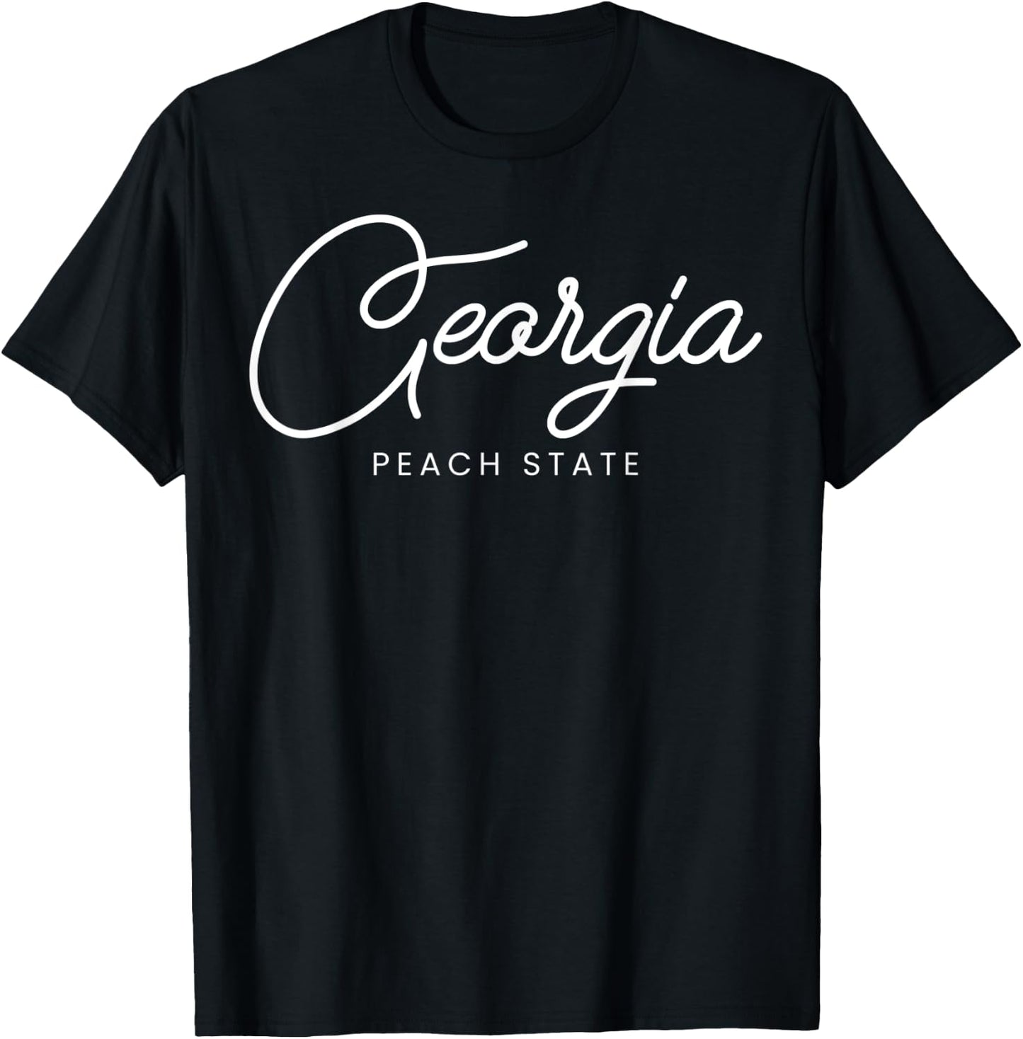 Georgia Gifts Shirt GA Graphic . Peach State T-Shirt - T-Shirt | Black