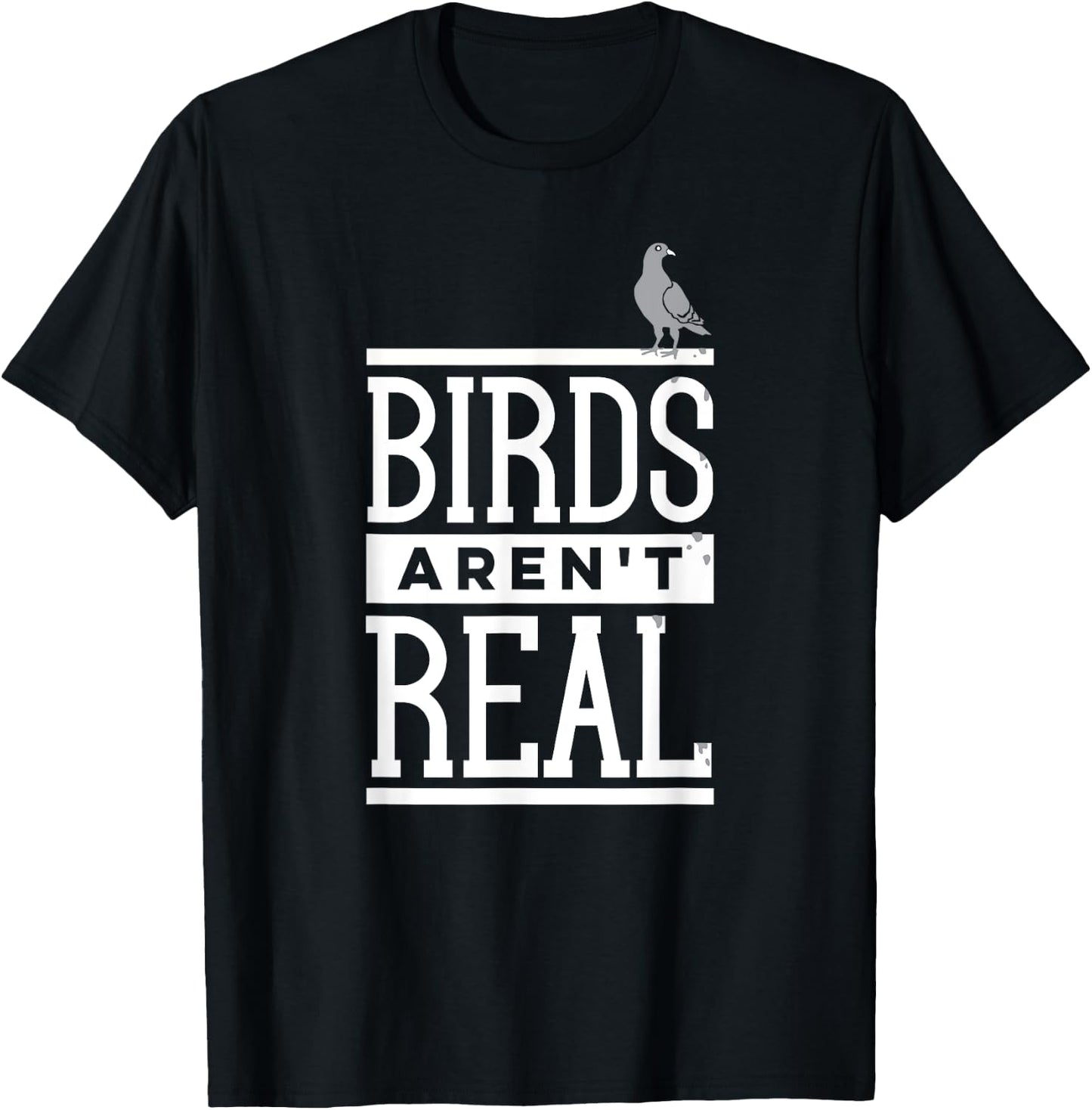 Birds Aren't Real Conspiracy Theory Surveillance Poop T-Shirt - T-Shirt | Black
