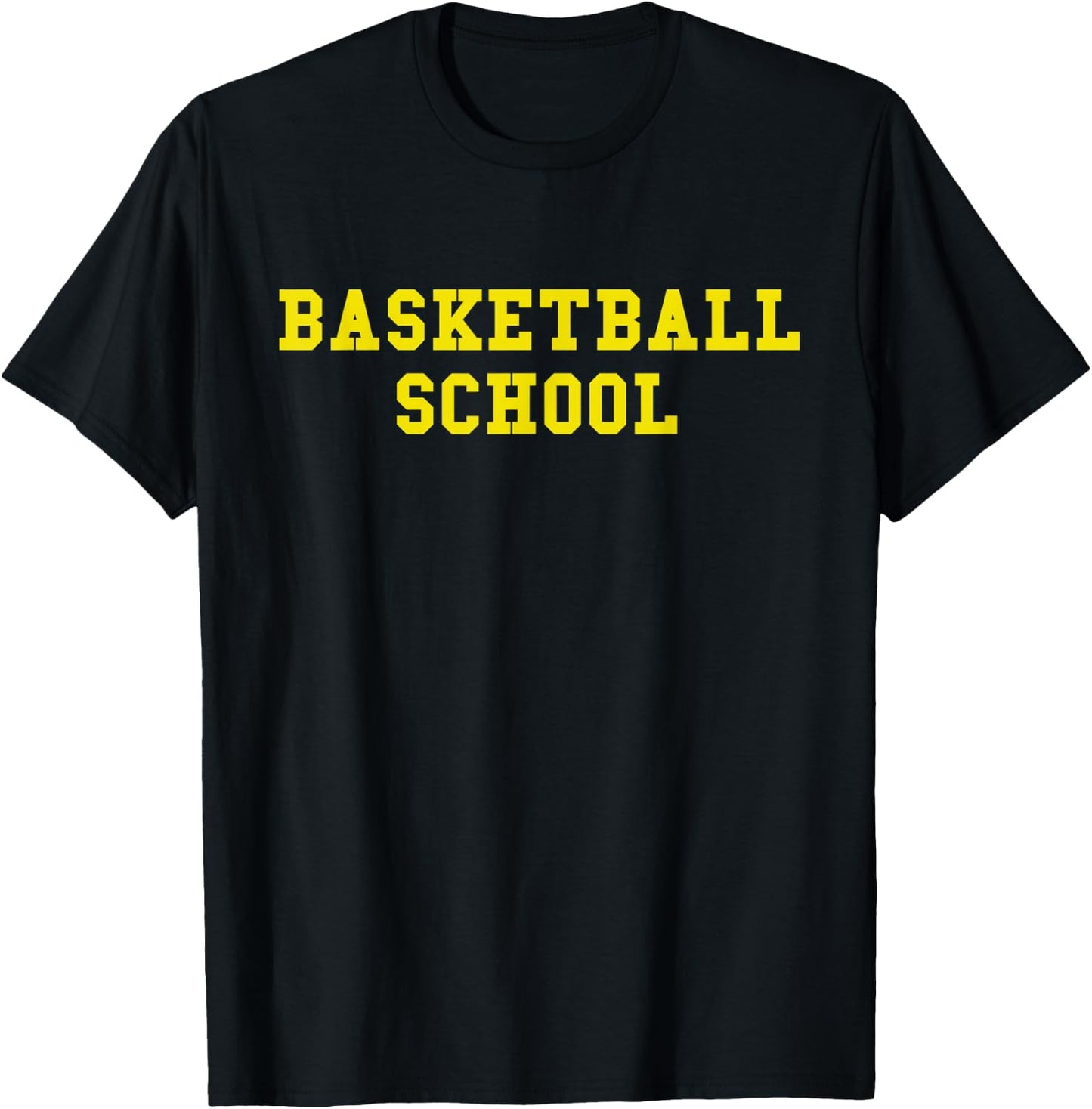 Basketball School Maize and Blue T T-Shirt - T-Shirt | Black