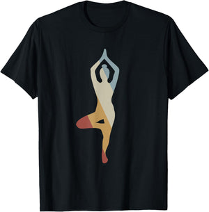 Yoga Retro Style Vintage T-Shirt - T-Shirt | Black