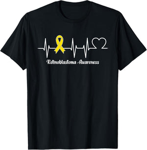 Heartbeat Retinoblastoma Warrior T-Shirt - T-Shirt | Black