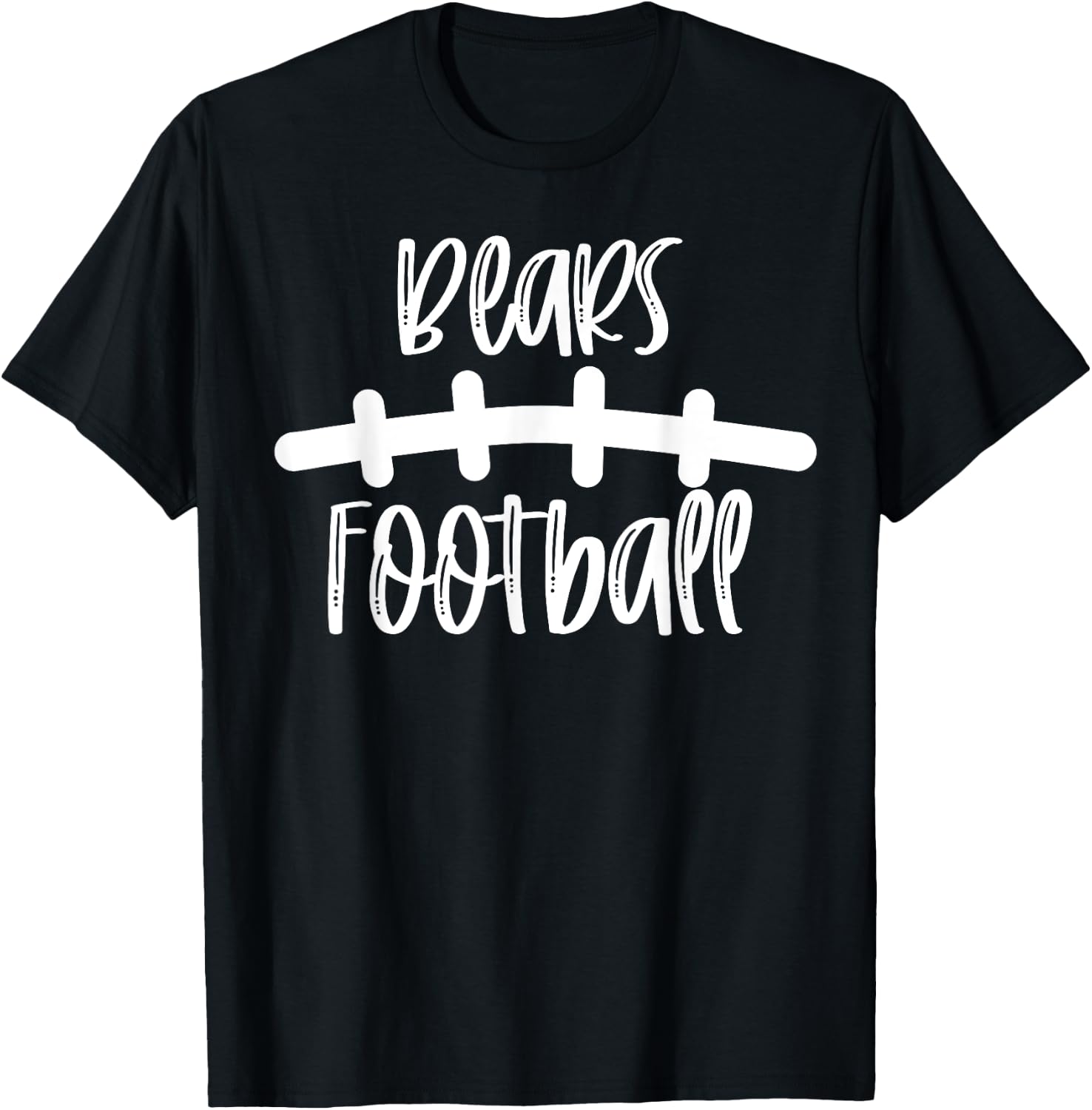 Bears Football School Spirit Team Mascot Game Night T-Shirt - T-Shirt | Black