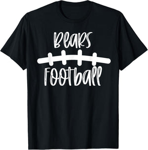 Bears Football School Spirit Team Mascot Game Night T-Shirt - T-Shirt | Black