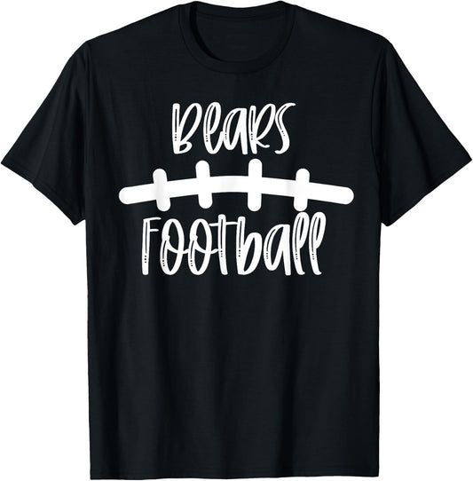 Bears Football School Spirit Team Mascot Game Night T-Shirt - T-Shirt | Black