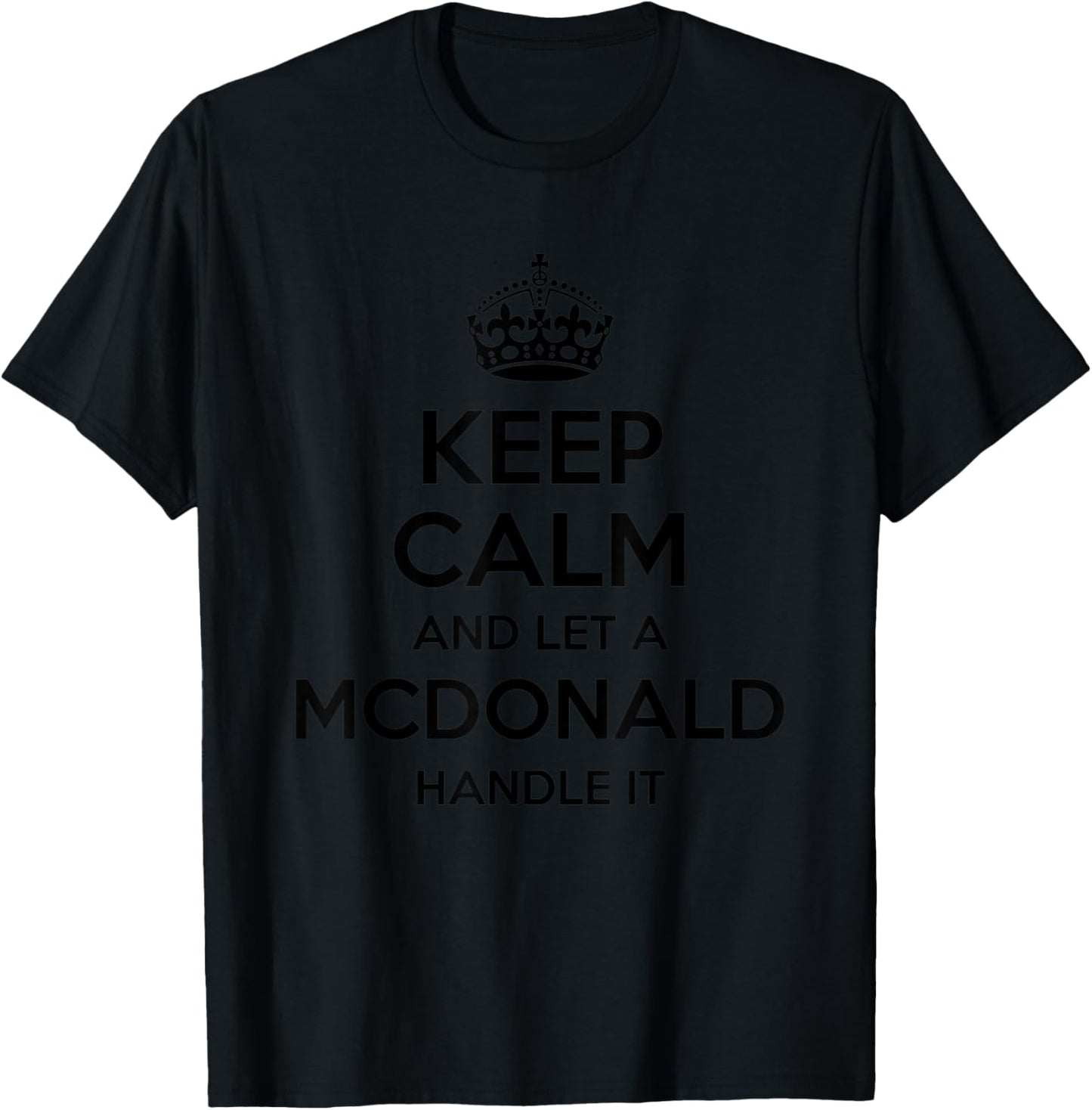 MCDONALD Funny Surname Family Tree Birthday Reunion Gift T-Shirt - T-Shirt | Black