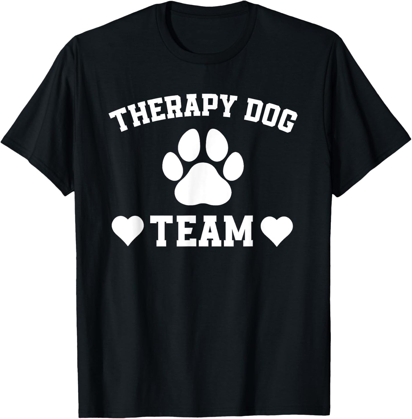 Great Therapy Dog Team Outfit Dogs Lover T-Shirt - T-Shirt | Black
