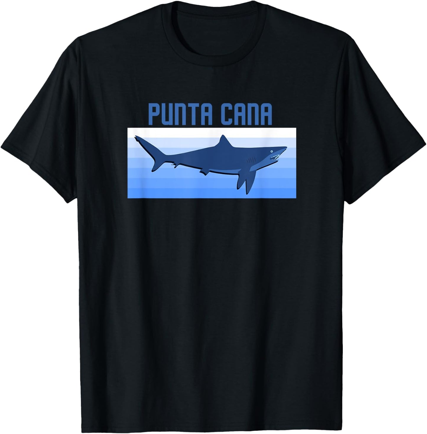 Punta Cana Dominican Republic Retro Shark Souvenir T-Shirt - T-Shirt | Black