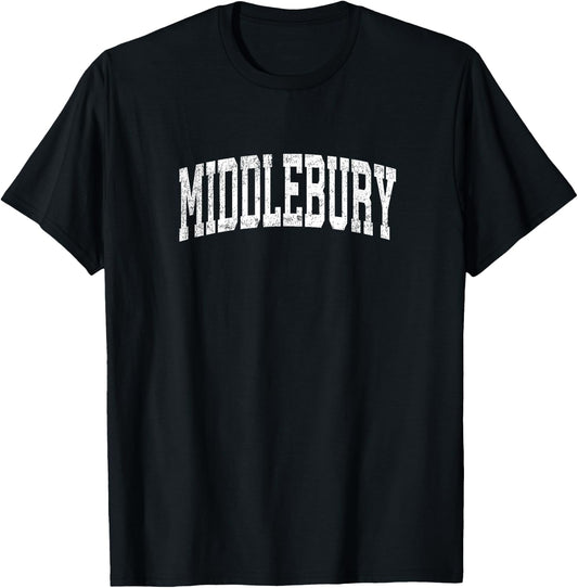 Middlebury Connecticut CT Vintage Athletic Sports Design T-Shirt - T-Shirt | Black