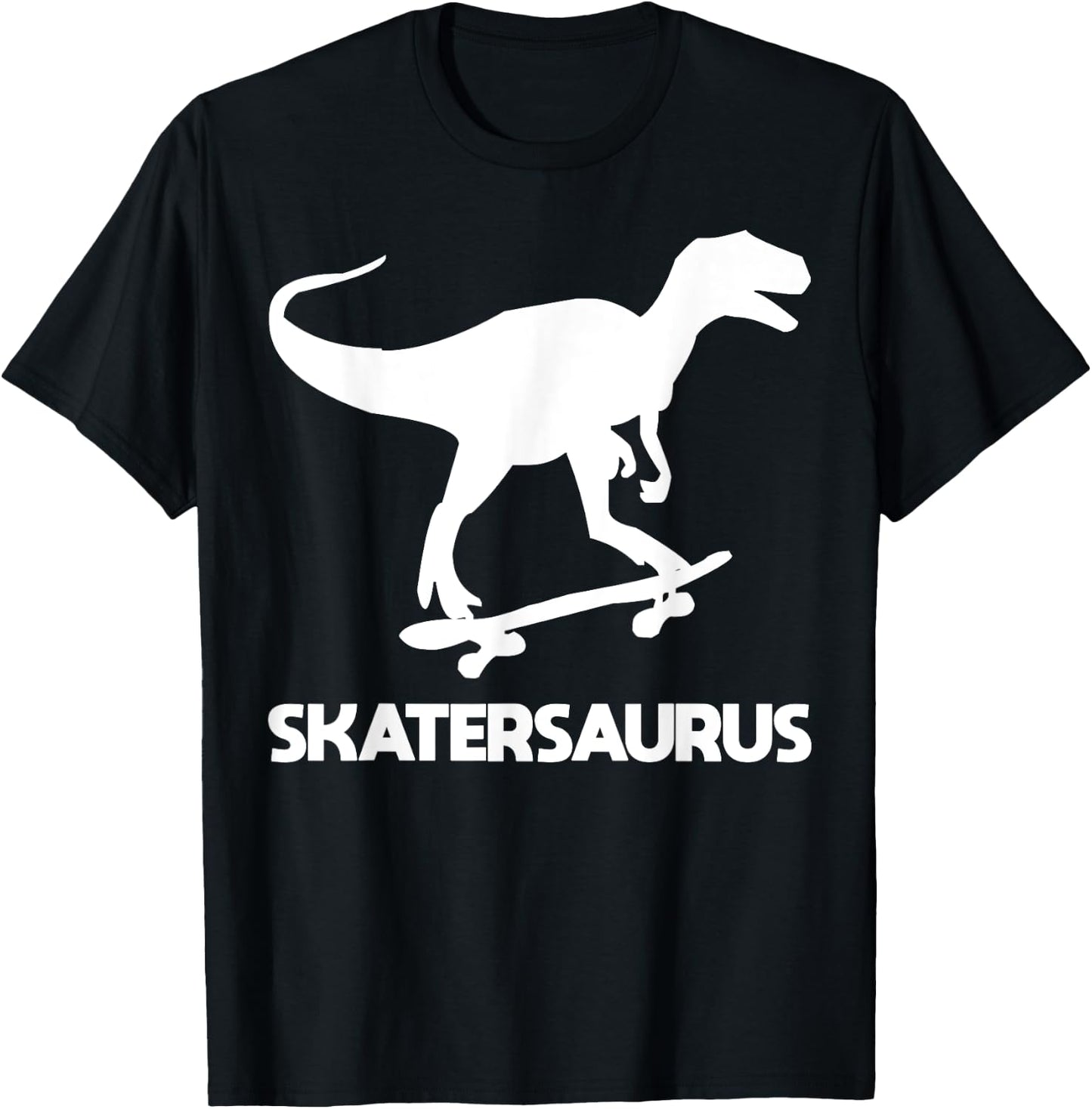 Dinosaurs Skate On Skateboard Shirt Skateboarding T-Rex T-Shirt - T-Shirt | Black