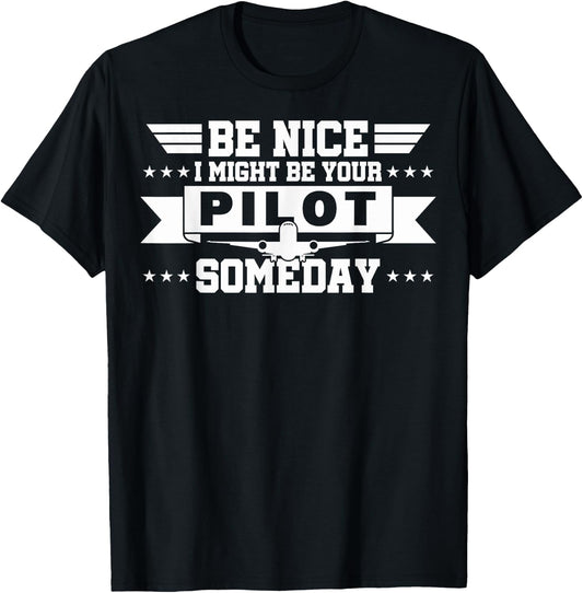 I Might Be Your Pilot Pilots In Training Future Pilots T-Shirt - T-Shirt | Black