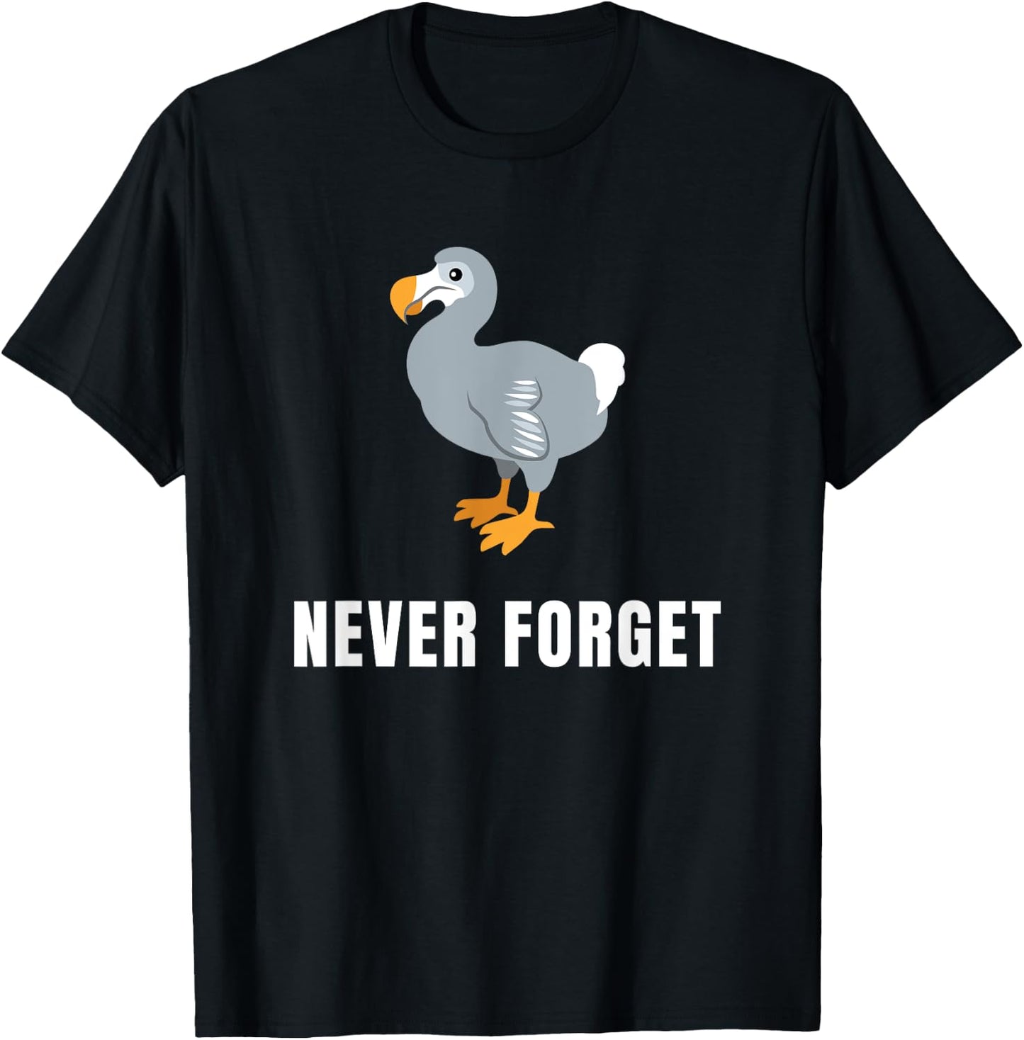 Never Forget The Dodo Funny Extinct Animal T-Shirt - T-Shirt | Black