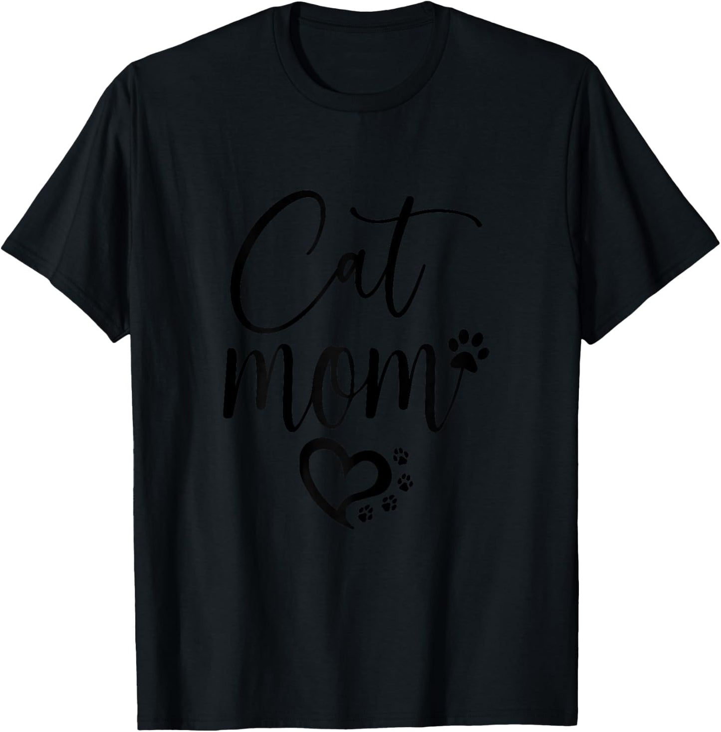 Cat Mom T-Shirt - T-Shirt | Black