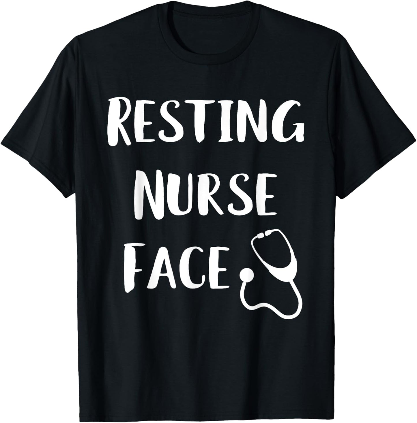 Resting Nurse Face Funny RN ER Gift Christmas T-Shirt - T-Shirt | Black