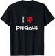Cute Dog Name Precious Pet Puppy Dog Paw Lover Quote Gift Women Girls Kids T-Shirt - T-Shirt | Black