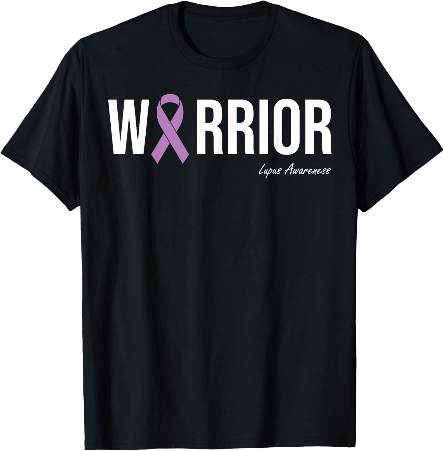 Lupus Awareness Purple Ribbon T-Shirt - T-Shirt | Black