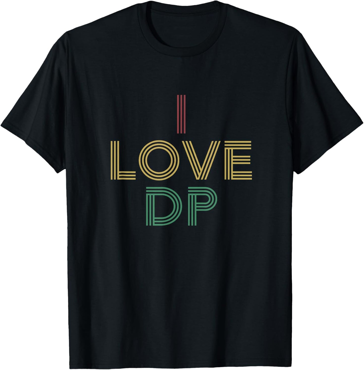 I Love DP Shirt Distressed Vintage Retro 70s T-Shirt - T-Shirt | Black