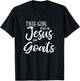 This Girl Runs On Jesus And Goats Shirt Christian Gift T-Shirt - T-Shirt | Black