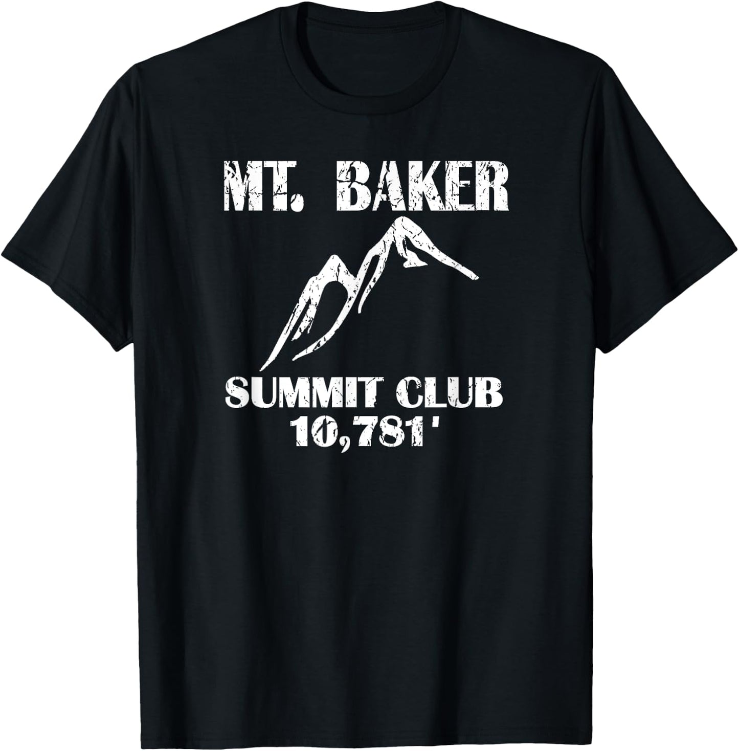 Mt. Baker Summit Club Elevation - Mount Baker T-Shirt - T-Shirt | Black