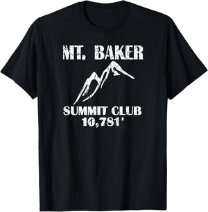 Mt. Baker Summit Club Elevation - Mount Baker T-Shirt - T-Shirt | Black