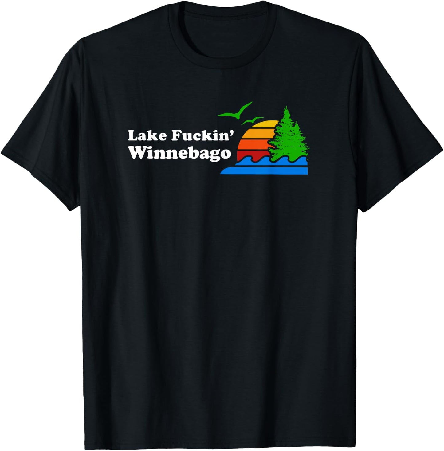 Lake Winnebago funny offensive | gift T-Shirt - T-Shirt | Black