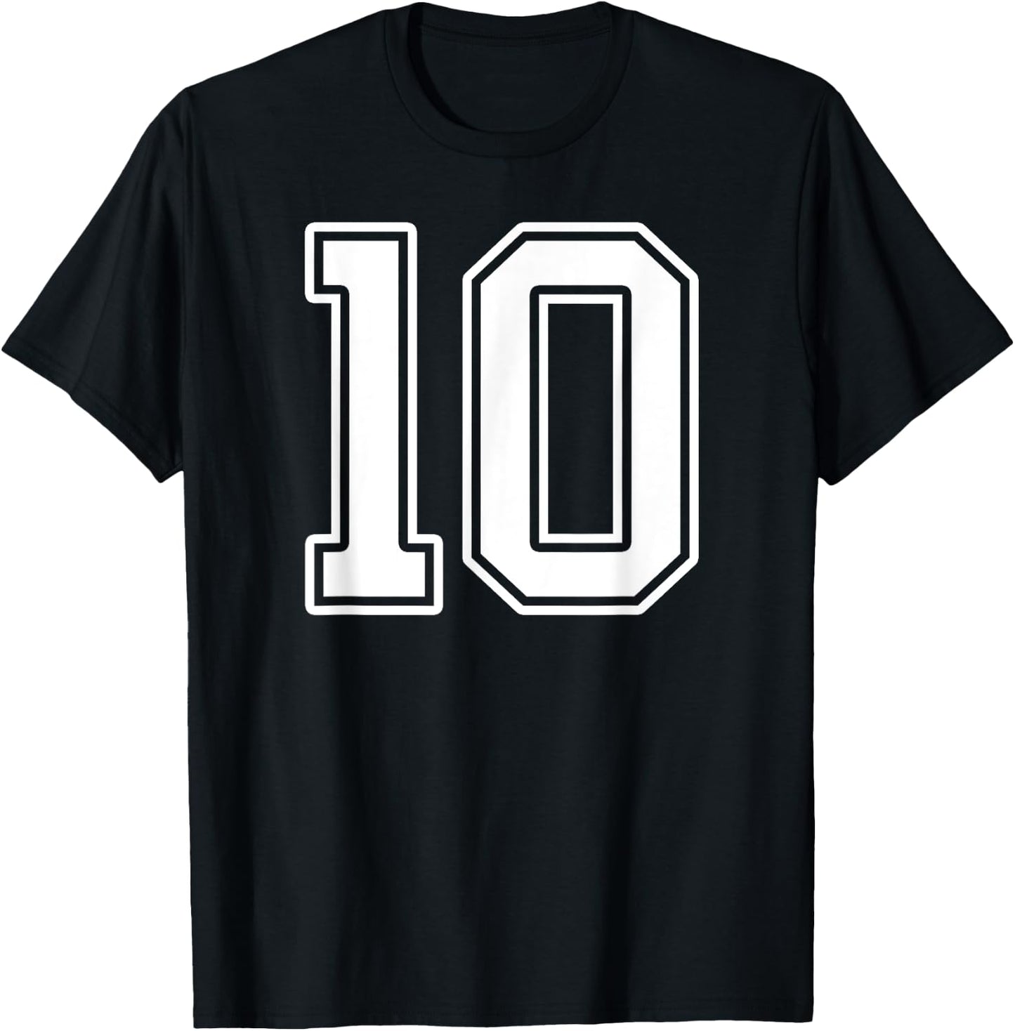 Number 10 Fan Player Jersey Style #10 Men Women Kids T-Shirt - T-Shirt | Black