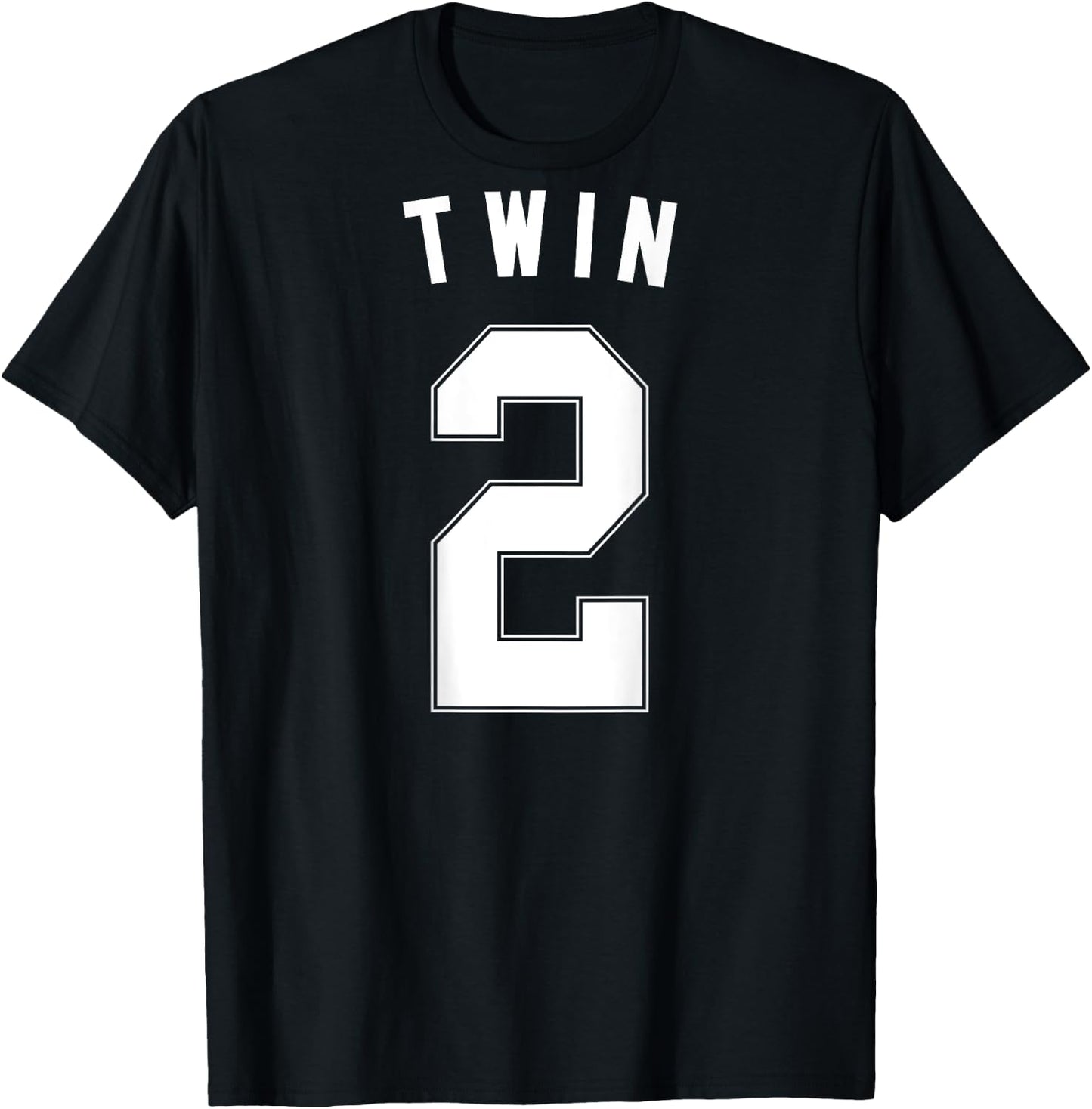 TWIN 2 shirt funny matching adult kid jersey identical twin T-Shirt - T-Shirt | Black