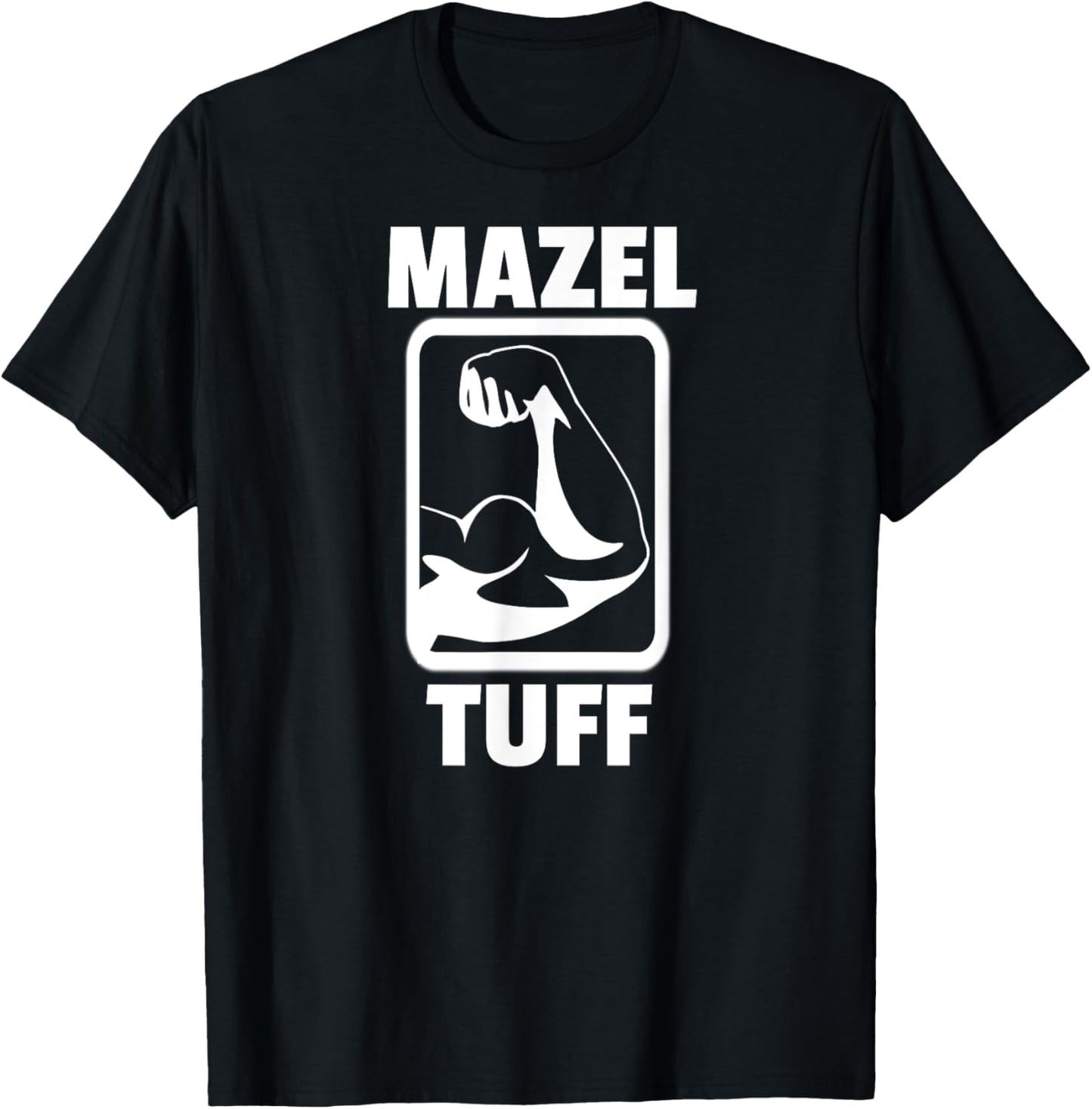 Mazel Tuff Funny Jew Gift Jewish Workout Gym Strong T-Shirt - T-Shirt | Black