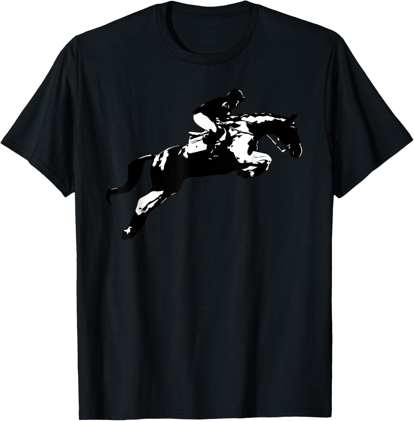 Cute English Riding Hunter Jumper Girl Riding Horse Gift T-Shirt - T-Shirt | Black
