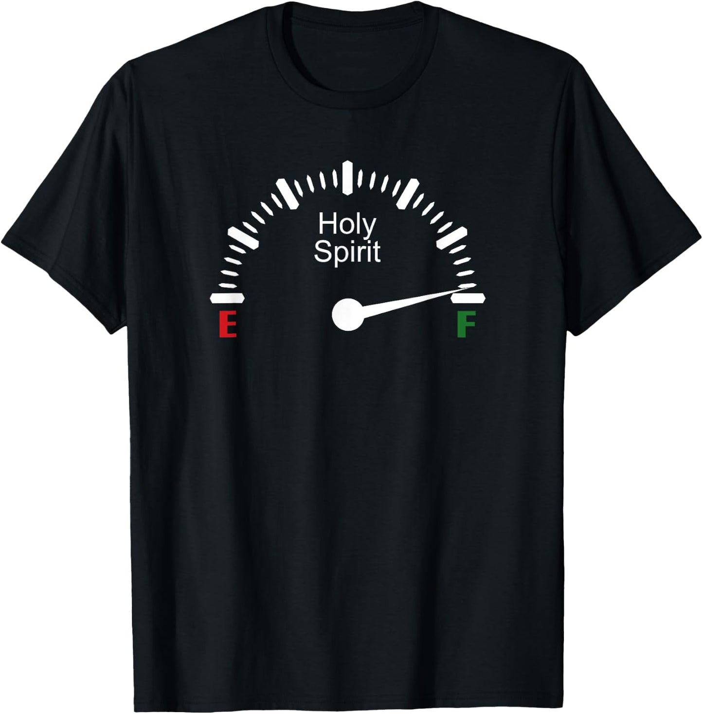 Full Holy Spirit Funny Fuel Gage Joke Christian God Faith T-Shirt - T-Shirt | Black