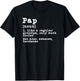 Pap Definition Funny Grandpa Grandfather Novelty Gift T-Shirt - T-Shirt | Black