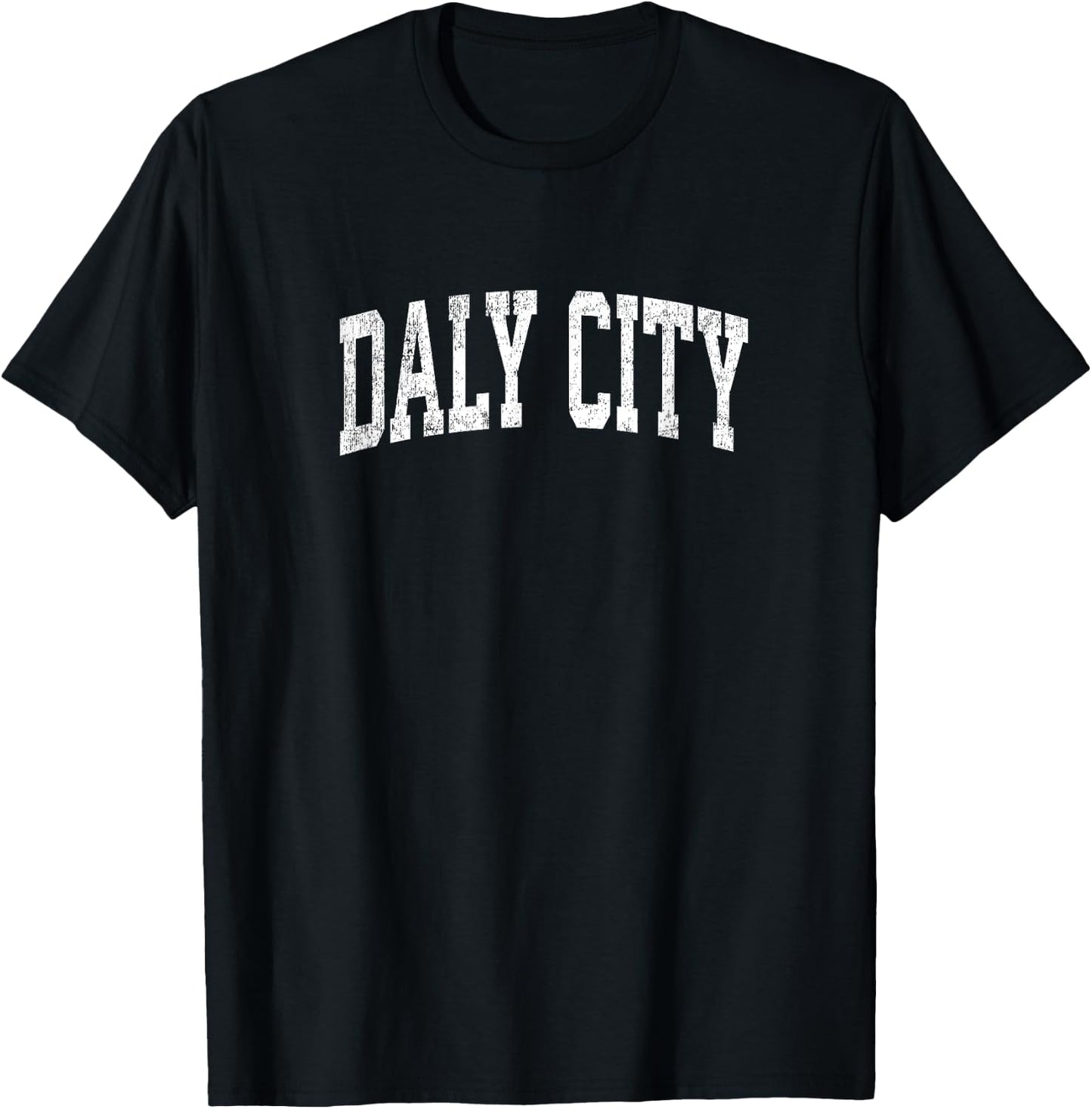 Daly City California CA Vintage Athletic Sports Design T-Shirt - T-Shirt | Black