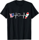 USA lebanon Heartbeat Shirt - lebanese American USA Flag T-Shirt - T-Shirt | Black