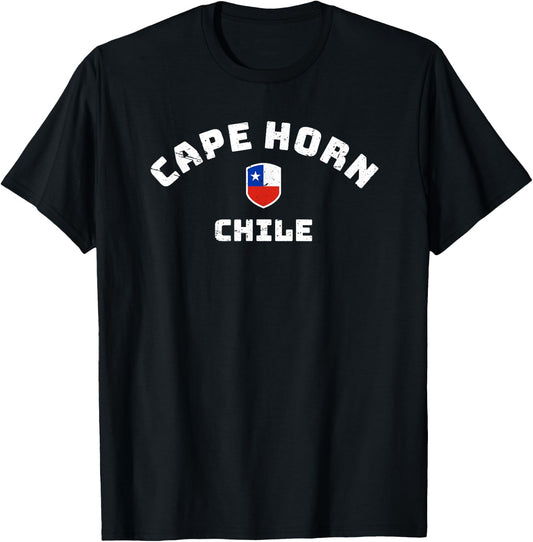Cape Horn Chile, Chilean Flag T-Shirt - T-Shirt | Black