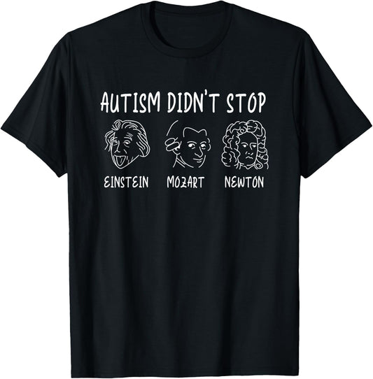 Autism Awareness Shirts Autism Didn't Stop T-Shirt - T-Shirt | Black