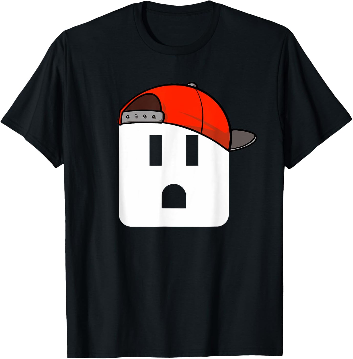 Funny Electrician Electrical Plug Face Electricians T-Shirt - T-Shirt | Black