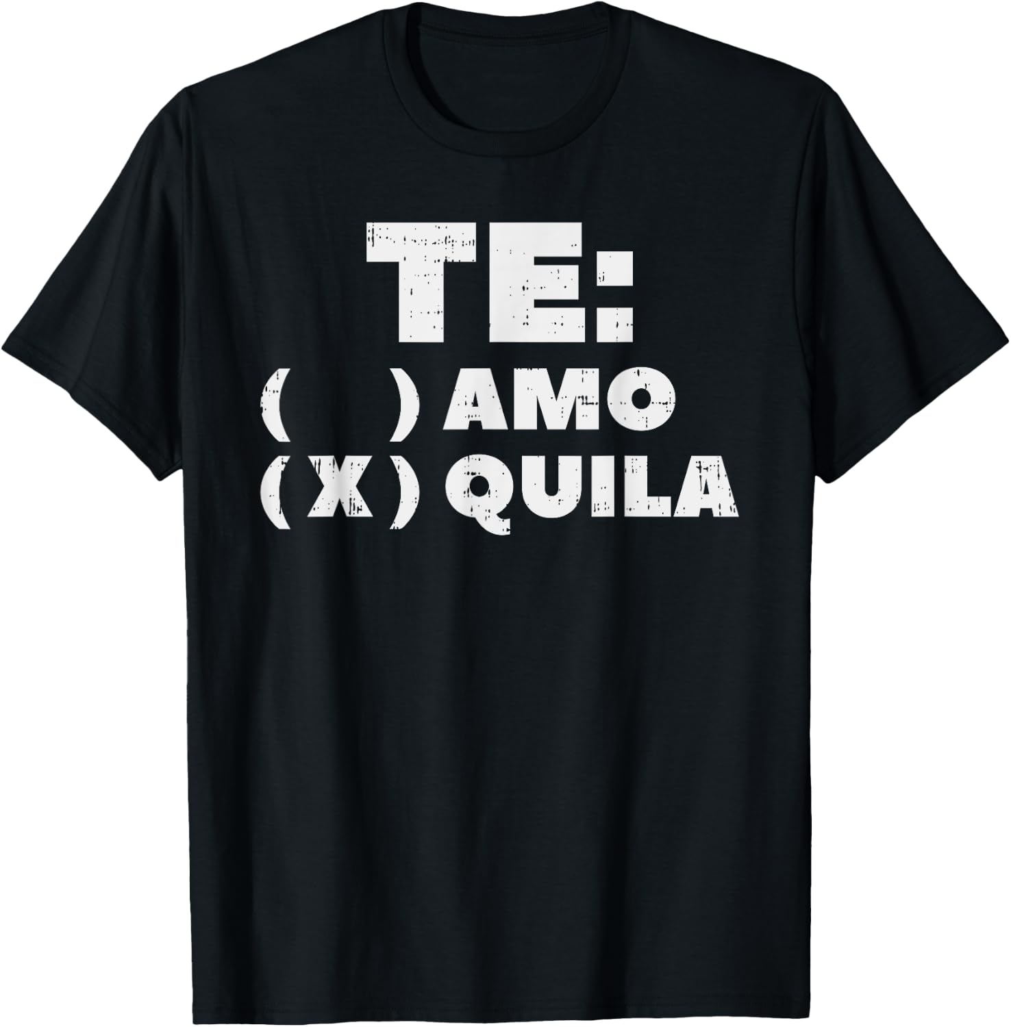 Te Amo Tequila Funny Mexican Fiesta Party Drinking Pub T-Shirt - T-Shirt | Black