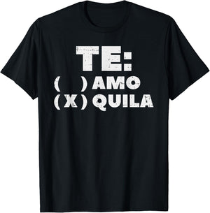 Te Amo Tequila Funny Mexican Fiesta Party Drinking Pub T-Shirt - T-Shirt | Black