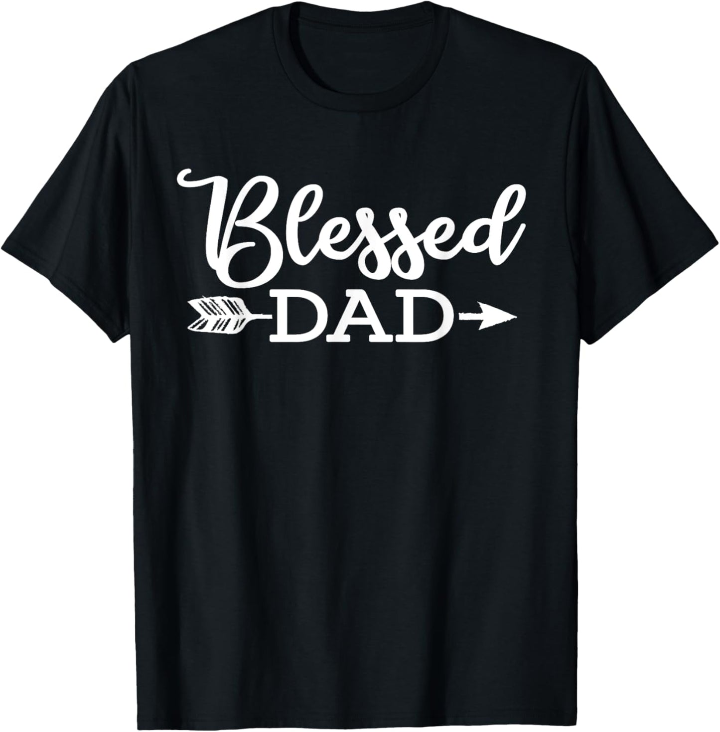 Blessed Dad Religious Jesus Christian Faith Church Papa Gift T-Shirt - T-Shirt | Black