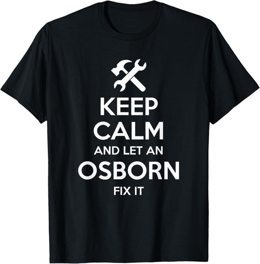 OSBORN Funny Surname Birthday Family Tree Reunion Gift T-Shirt - T-Shirt | Black