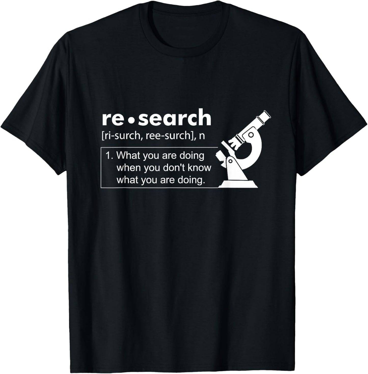 Definition of Research Biology Scientist Natural Science T-Shirt - T-Shirt | Black