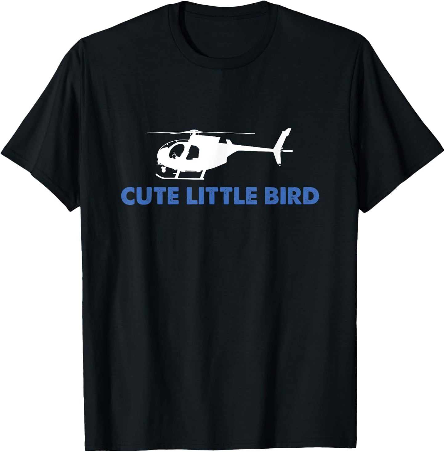 Cute Little Bird | Aviation | Helicopter T-Shirt - T-Shirt | Black